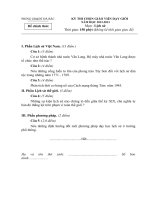 Download Đề thi giáo viên giỏi môn sử khối THPT - có đáp án