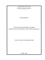 luận văn thạc sĩ ứng dụng công nghệ thông tin trong dạy học   dẫn xuất halogen, ancol, phenol  hóa học 11​ 