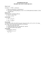 Download Đề KT chất lượng học kỳ Toán 12