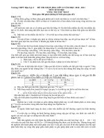 Download Đề thi chọn HSg môn sinh học khối 12