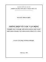 luận văn thạc sĩ thông điệp về cuộc vận động người việt nam ưu tiên dùng hàng việt nam trên báo chí khu vực đồng bằng sông cửu long​ 