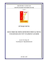 Hoàn thiện hệ thống kênh phân phối tại trung tâm kinh doanh VNPT vinaphone nam định 