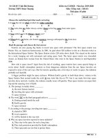 Đề thi học kì 2 môn Tiếng Anh 11 năm 2019-2020 - Trường THPT Đoàn Thượng