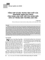 Tổng hợp và đặc trưng tính chất của graphene dạng khử (rGO) ứng dụng làm chất hấp phụ dung môi hữu cơ trong môi trường làm việc