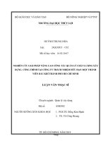 Nghiên cứu giải pháp nâng cao công tác quản lý chất lượng xây dựng công trình tại công ty trách nhiệm hữu hạn một thành viên dầu khí thành phố Hồ Chí Minh (Luận văn thạc sĩ)
