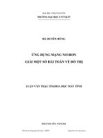Ứng dụng mạng nơ ron giải một số bài toán về đồ thị