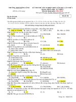 Đề thi thử tốt nghiệp THPT năm 2021 môn Hóa học có đáp án - Trường THPT Hồng Lĩnh (Lần 1)