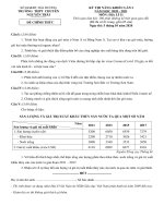 Đề thi năng khiếu môn Địa lí 11 năm 2020-2021 có đáp án - Trường THPT chuyên Nguyễn Trãi (Lần 1)