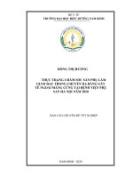 Thực trạng chăm sóc sản phụ làm giảm đau trong chuyển dạ bằng gây tê ngoài màng cứng tại khoa đẻ thường a2 bệnh viện phụ sản hà nội năm 2020 