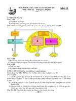 Đề thi giữa học kì 2 môn Sinh học 10 năm 2018-2019 có đáp án - Trường THPT Gia Định