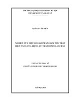 Nghiên cứu một số giải pháp giảm tổn thất điện năng của điện lực thành phố lai châu 