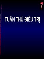 TUÂN THỦ điều TRỊ (DỊCH tễ) (chữ biến dạng do slide dùng font VNI times, tải về xem bình thường)