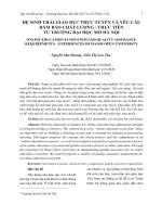 Hệ sinh thái giáo dục trực tuyến và yêu cầu đảm bảo chất lượng - thực tiễn từ trường Đại học Mở Hà Nội