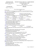 Đề thi KSCL môn Lịch sử 10 năm 2020-2021 có đáp án - Trường THPT Quế Võ 1 (Lần 1)