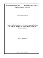 Nghiên cứu giải pháp nâng cao hiệu quả công tác thanh tra dự án, công trình xây dựng tỉnh Lâm Đồng (Luận văn thạc sĩ)