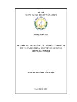 Nhận xét thực trạng công tác chăm sóc vú cho bà mẹ tắc tia sữa điều trị tại bệnh viện phụ sản hà nội 6 tháng đầu năm 2020 