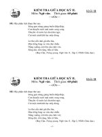 Đề thi giữa học kì 2 môn Ngữ văn 11 năm 2018-2019 có đáp án - Trường THPT Gia Định