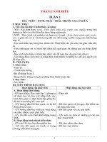 Giáo án toán 1 cả năm cánh diều hay 