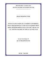 Đánh giá hoạt động dự án bkhup coworking space (BK holdings) và đề xuất giải pháp nhân rộng mô hình không gian làm việc chung tại các trường đại học kỹ thuật tại việt nam 