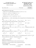 Đề thi thử tốt nghiệp THPT năm 2021 môn Toán có đáp án - Trường THPT Yên Phong số 1 (Lần 1)