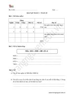 PHIẾU BÀI TẬP CUỐI TUẦN TIẾNG VIỆT VÀ TOÁN TUẦN 19