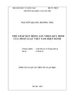 Thế chấp bất động sản theo quy định của pháp luật việt nam hiện hành (tt) 