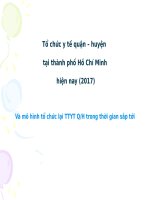 Tổ chức y tế quận – huyện tại TP HCM  (GIÁO dục sức KHỎE) (chữ biến dạng do slide dùng font VNI times, tải về xem bình thường) 