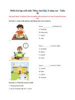 Tải Phiếu bài tập cuối tuần Tiếng Anh lớp 4 nâng cao - Tuần 18 - Bài tập cuối tuần 18 Tiếng Anh lớp 4 có đáp án