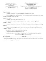 Đề thi năng khiếu môn Địa lí 10 năm 2020-2021 có đáp án - Trường THPT chuyên Nguyễn Trãi (Lần 2)