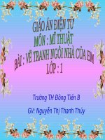 side bài giảng mỹ thuật lớp 1 vẽ tranh ngôi nhà của em 