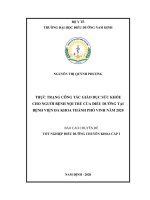 thực trạng công tác giáo dục sức khỏe của điều dưỡng cho người bệnh nội trú tại bệnh viện đa khoa thành phố vinh năm 2020 