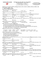 Đề thi giữa học kì 2 môn Hóa học 12 năm 2018-2019 có đáp án - Trường THPT Gia Định (Khối nâng cao)