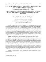 Các bước nâng cao kỹ năng nói tiếng Anh cho sinh viên Đại học Điện lực thông qua thực hành Vlog