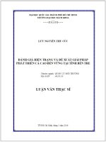 Đánh giá hiện trạng và đề xuất giải pháp phát triển ca cao bền vững tại tỉnh bến tre (đọc hết tài liệu liên hệ zalo 0353764719 )