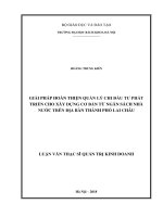 Giải pháp hoàn thiện quản lý chi đầu tư phát triển cho xây dựng cơ bản từ ngân sách nhà nước trên địa bàn thành phố lai châu 