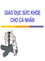 GIÁO dục sức KHỎE CHO cá NHÂN (GIÁO dục sức KHỎE) 
