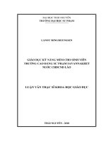 Luận văn thạc sĩ giáo dục kỹ năng mềm cho sinh viên trường cao đẳng sư phạm savannakhet nước CHDCND lào 