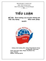 Tiểu luận truyền thông và văn hóa đối ngoại ảnh hưởng của truyền thông tới việc xây dựng nhà nước pháp quyền