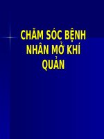 CHĂM sóc BỆNH NHÂN mở KHÍ QUẢN (điều DƯỠNG cơ bản)