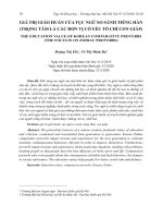 Giá trị giáo huấn của tục ngữ so sánh tiếng Hàn (trọng tâm là các đơn vị có yếu tố chỉ con giáp)