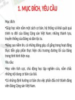 Bài 1 Đối tượng kế nạp Đảng: Khái lược lịch sử Đảng Cộng sản việt nam