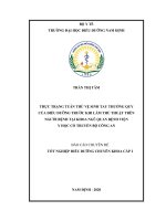 Thực trạng tuân thủ vệ sinh tay thường quy của điều dưỡng trước khi làm thủ thuật trên người bệnh tại khoa ngũ quan bệnh viện y học cổ truyền bộ công an 