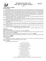 Đề thi học kì 2 môn Ngữ văn 10 năm 2019-2020 có đáp án - Trường THPT Gia Định