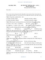 Đề thi thử THPT Quốc gia năm 2021 môn Hóa học có đáp án - Trường Đại học EDX (Lần 2)