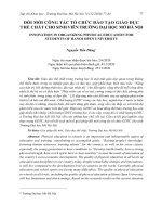 Đổi mới công tác tổ chức đào tạo giáo dục thể chất cho sinh viên trường Đại học Mở Hà Nội