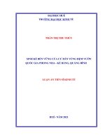 Sinh kế bền vững của cư dân vùng đệm Vườn quốc gia Phong Nha - Kẻ Bàng, Quảng Bình