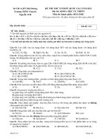 Đề thi thử tốt nghiệp THPT năm 2021 môn Hóa học có đáp án - Trường THPT chuyên Nguyễn Trãi (Lần 1)