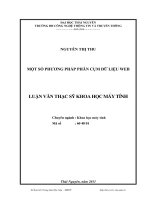 Một số phương pháp phân cụm dữ liệu Web