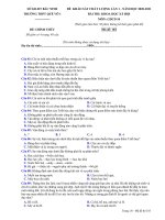 Đề thi KSCL môn GDCD 10 năm 2020-2021 có đáp án - Trường THPT Quế Võ 1 (Lần 1)