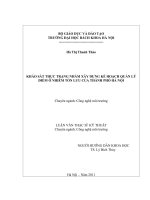 Khảo sát thực trạng nhằm xây dựng kế hoạch quản lý điểm ô nhiễm tồn lưu của Thành phố Hà Nội